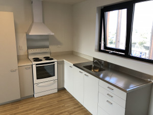 A kitchen unit at the new five-storey Cracroft Street complex