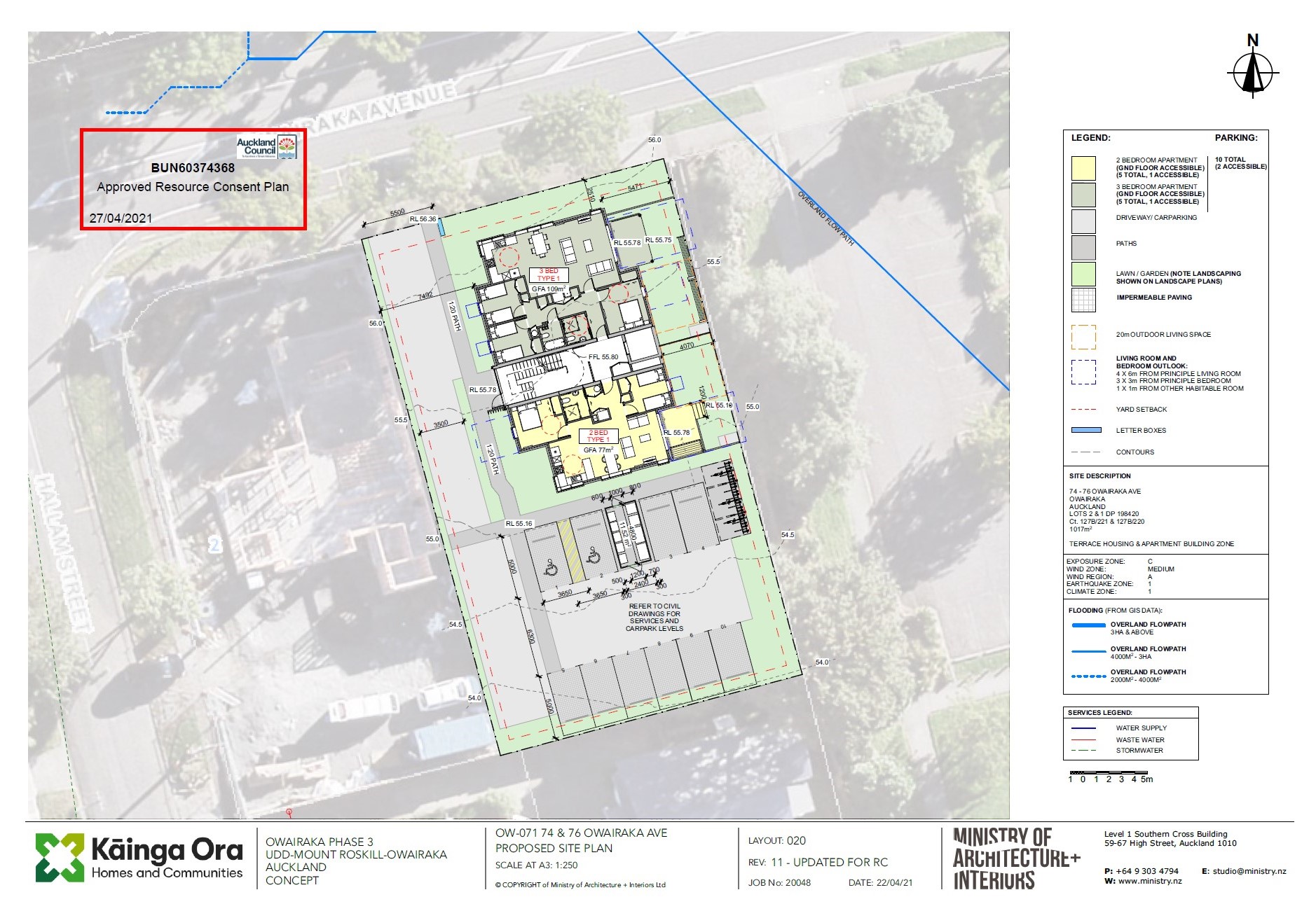 Owairaka Ave AR105388 proposed site plan