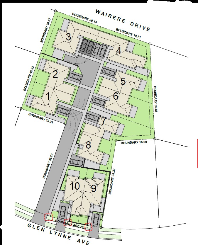 Glen Lynne Ave Queenswood site plan