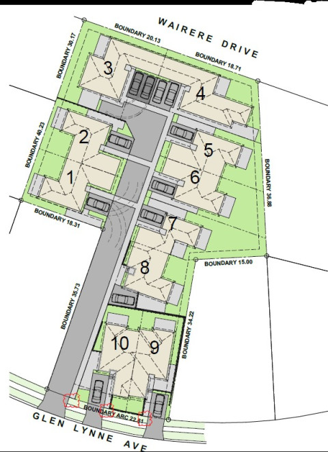 Glen Lynne Ave Queenswood site plan