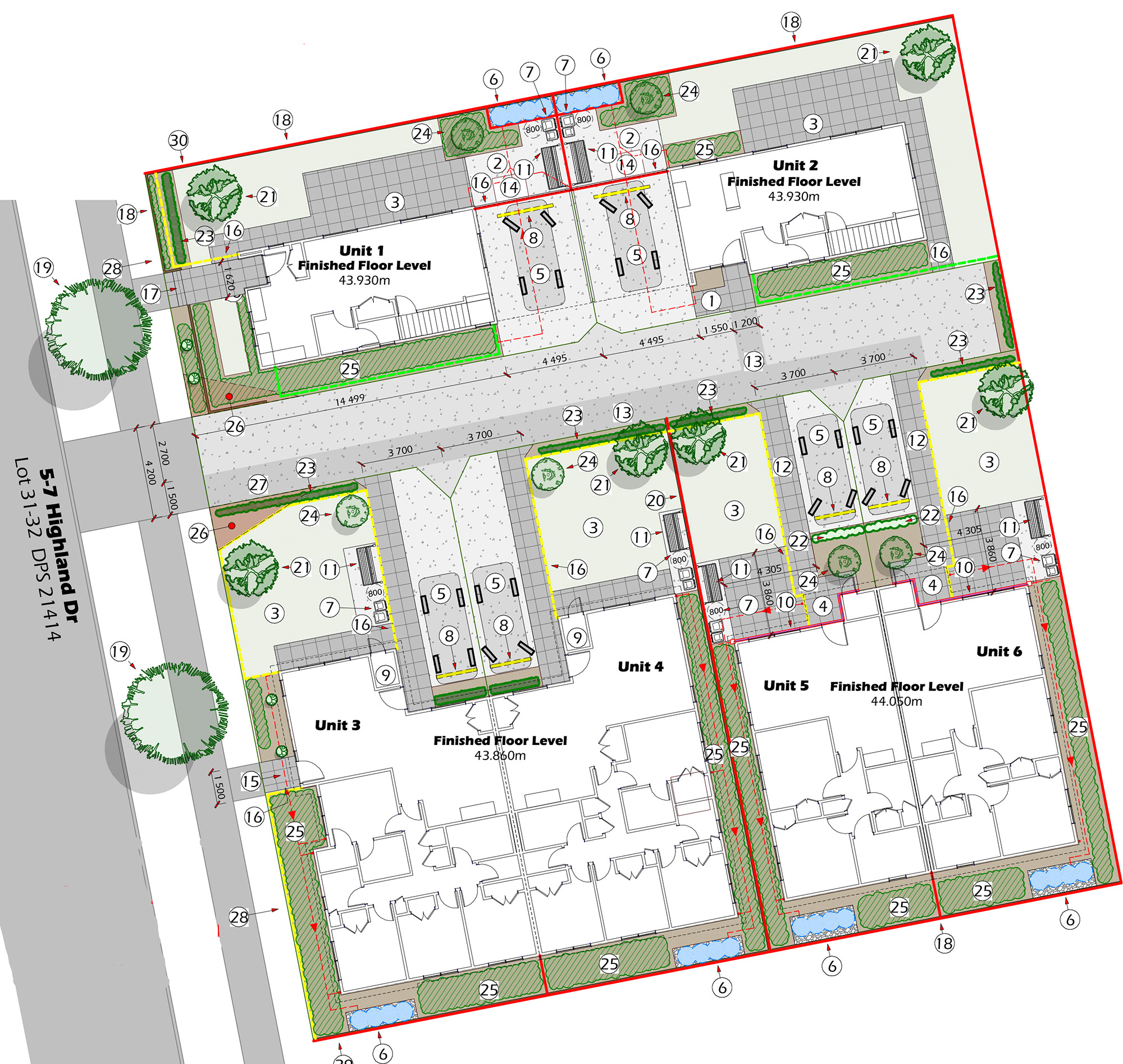 Highland Drive Hamilton site plan