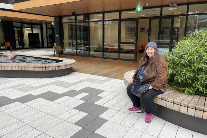 Jane outdoors at Te Matawai